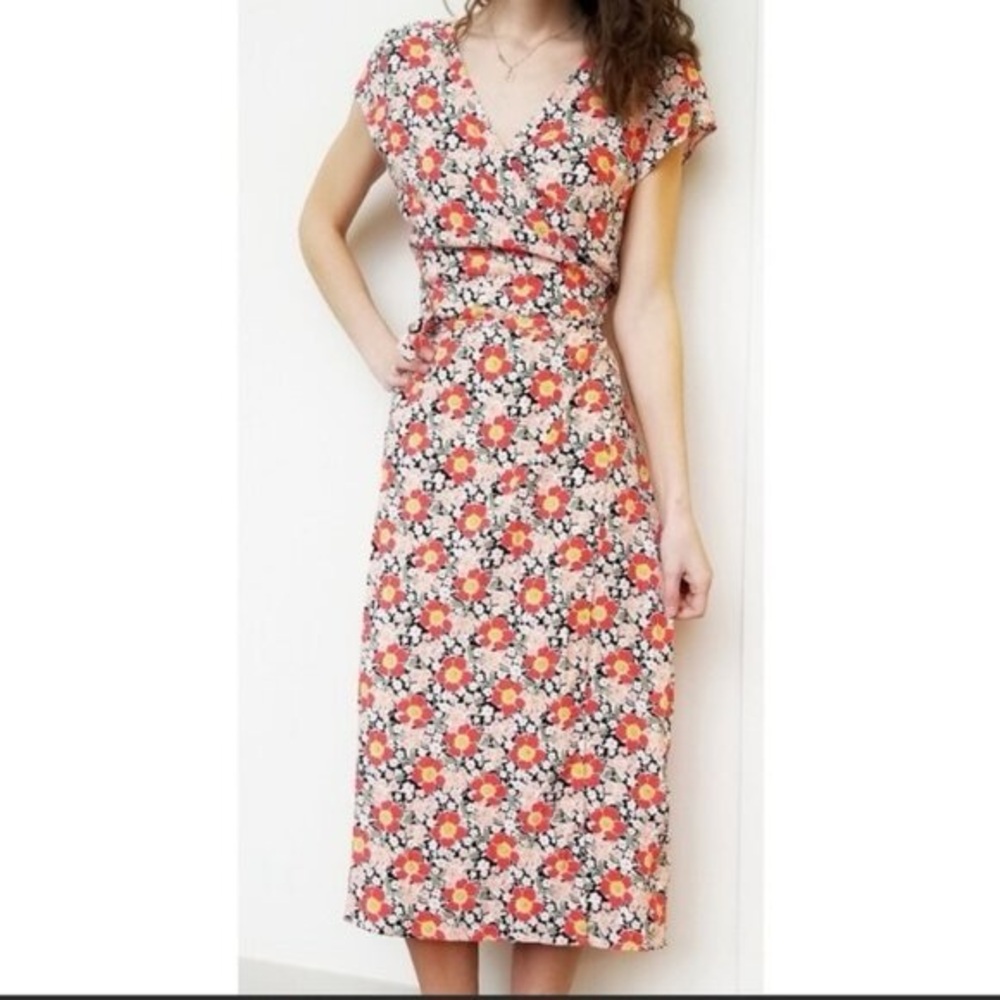 J.Crew Mercantile Floral Wrap Dress sz XL